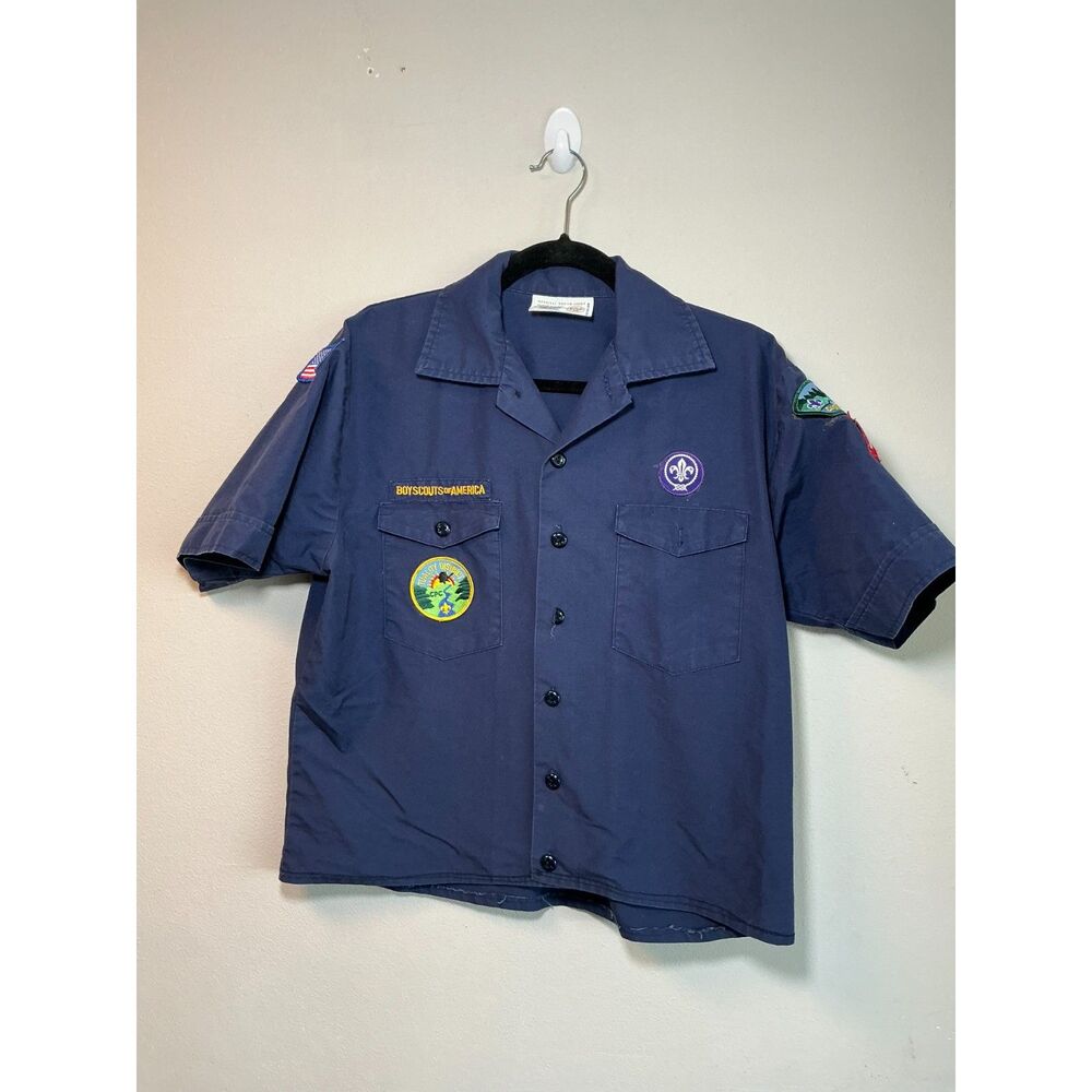 Boy Scouts of America BSA Youth XL Blue Short Sleeve Uniform Shirt